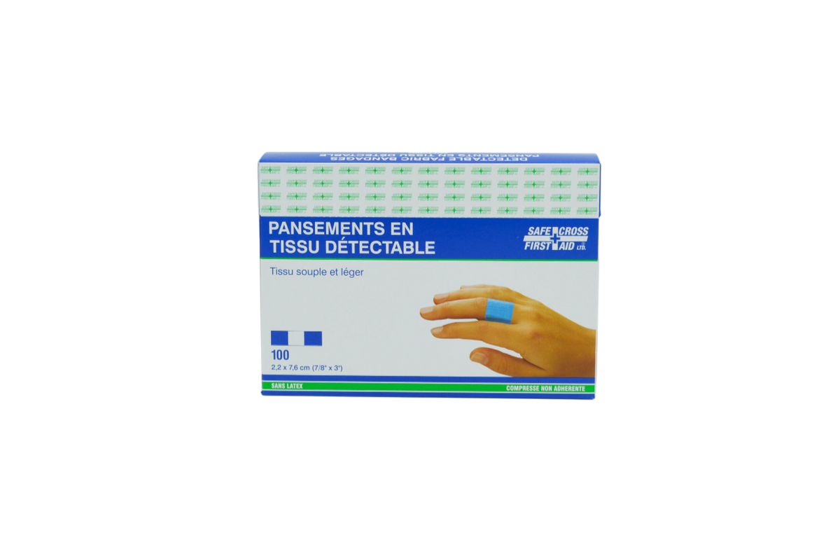 Pansement bleu en tissu (Rx) (régulier) (boîte / 100)