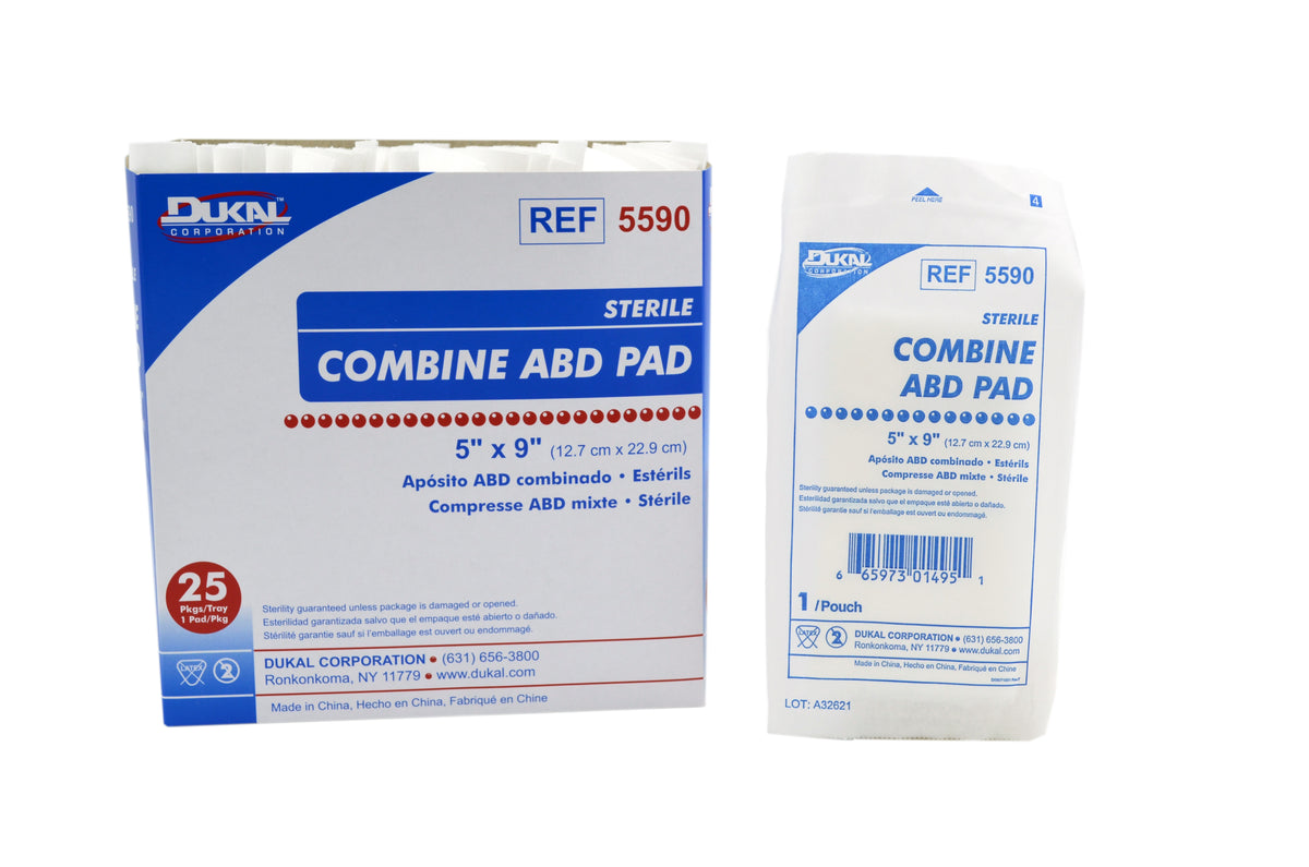 Compresse abdominale stérile emballée individuellement (12,7 cm X 22,9 cm)