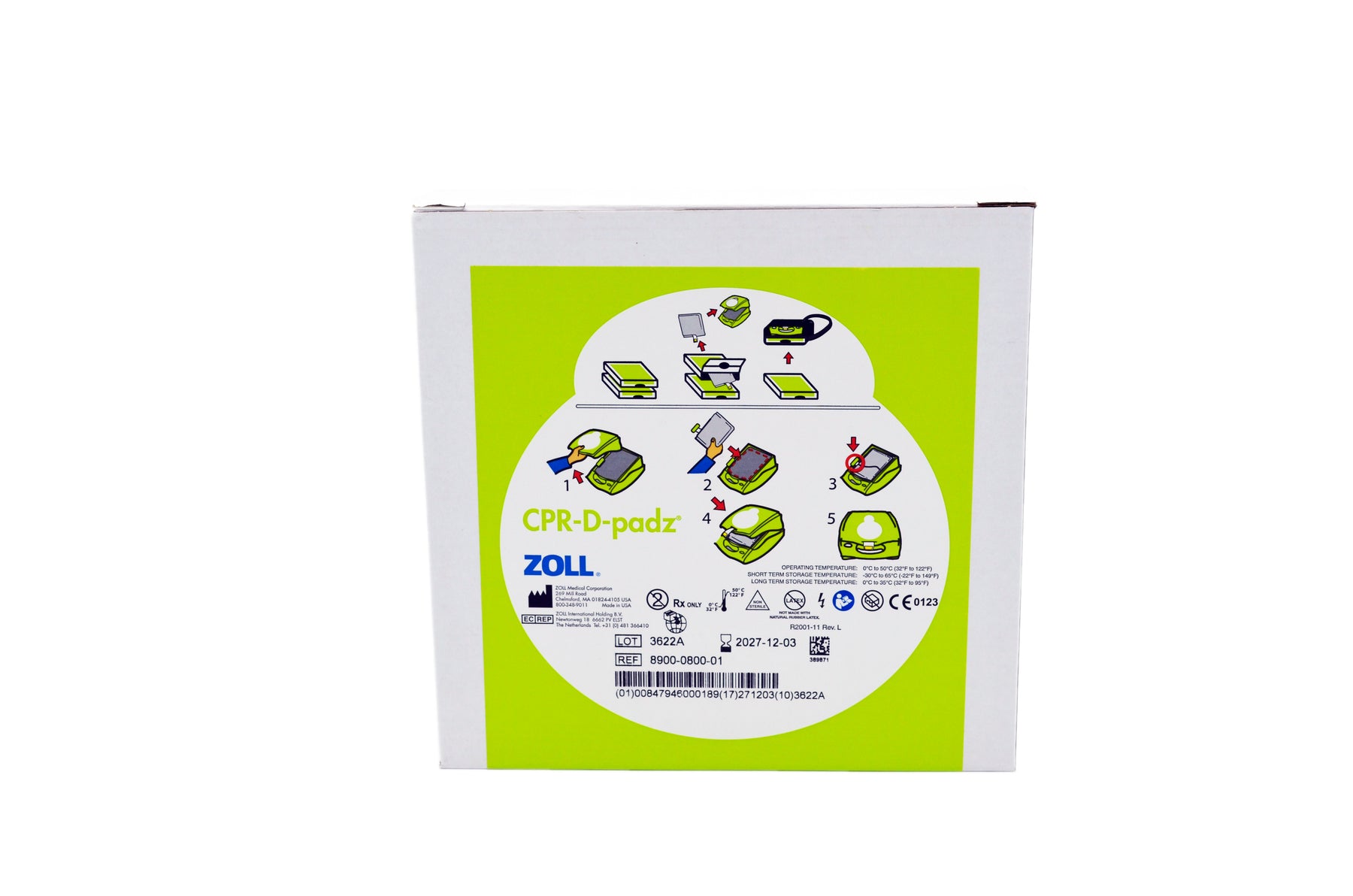 ZOLL, Électrodes CPR-D-padz, adulte