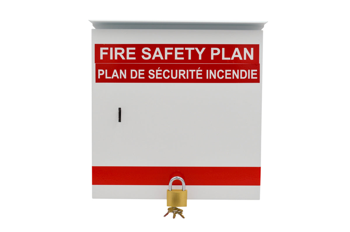 Boite pour plan de sécurité incendie / plan de mesures d'urgence