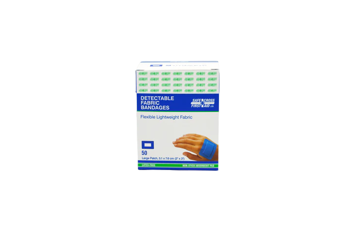 Pansement bleu en tissu (Rx) (rectangulaire) (boîte / 50)