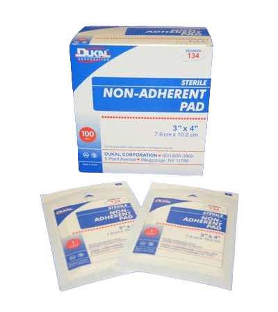 Pansement non-adhérent stérile emballé individuellement (7,6 cm X 10,2 cm)