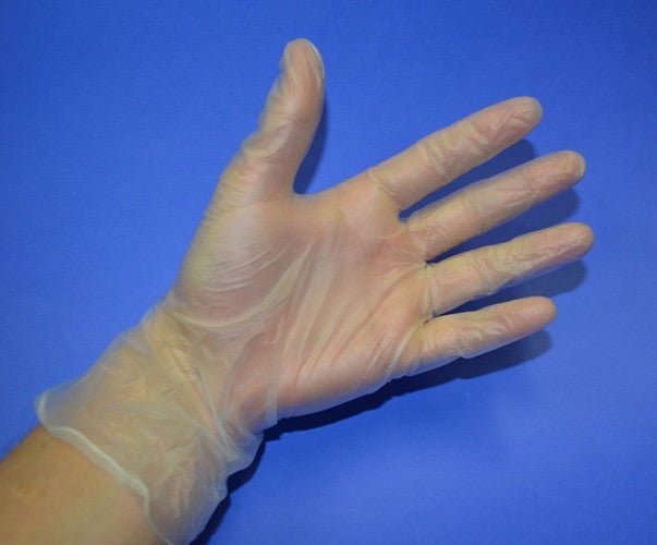 Gant médical en vinyle sans poudre (large) (boîte / 100) - Gestion Paramédical