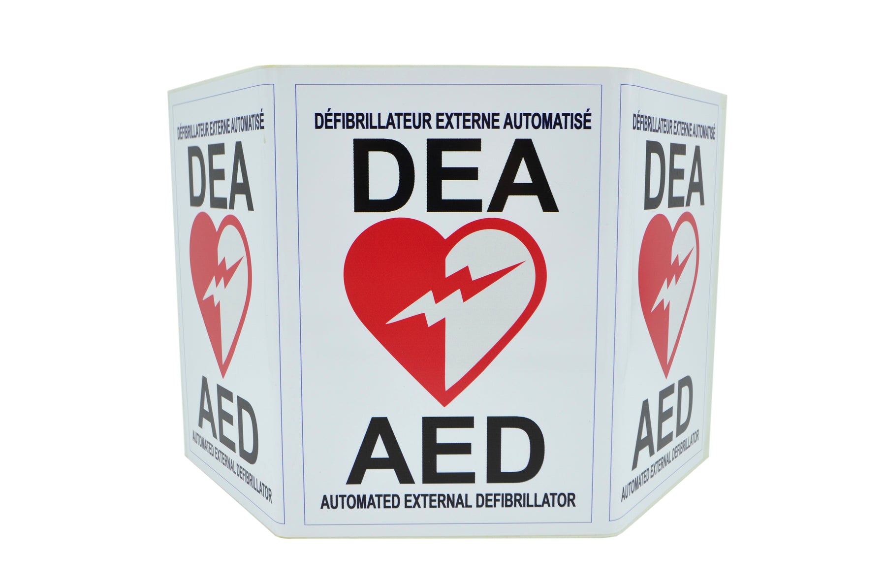 Enseigne Murale, DEA / AED (3 côtés)