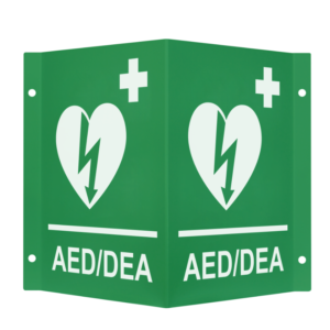 Enseigne murale DEA / AED (vert)